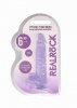 6 / 15 cm Realistic Dildo With Balls - Purple